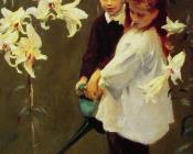 Garden,Study of the Vickers Children - 约翰·辛格·萨金特